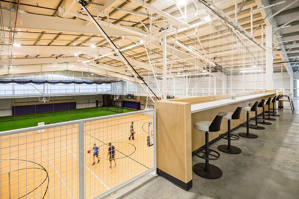 View from basketball court